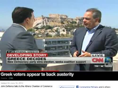 Συνέντευξη προέδρου KEEE & ΕΒΕΑ κ. Κων. Μίχαλου στο CNN, 18-6-2012