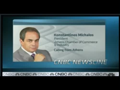 "We are living through a political saga which is running the danger of turning into a Greek tragedy and this must end immediately," Konstantinos Michalos, president at the Athens Chamber of Commerce and Industry told CNBC